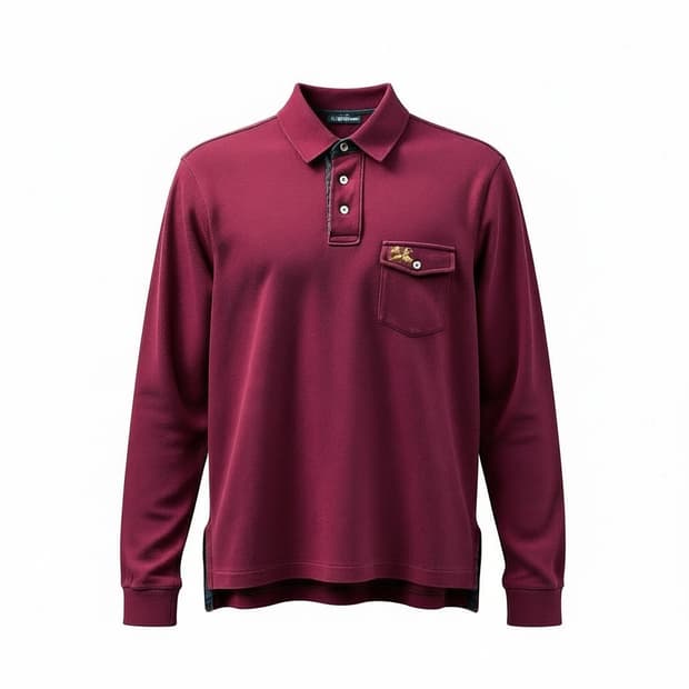 폴로 헌팅 테마 PK 롱슬리브 카라티 플랩포켓 사이드트임 디테일 버건디