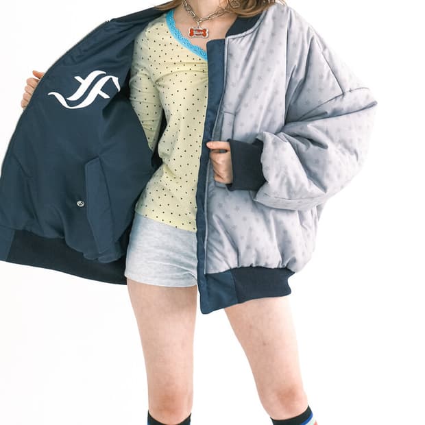 택 ㅇ샵페어리 봄버 자켓 네이비