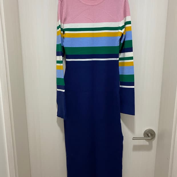 SJYP 삼색 니트 롱원피스 S