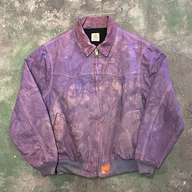 [XL] 칼하트 산타페 빈티지 자켓 J14 오버다이 커스텀 디트로이트