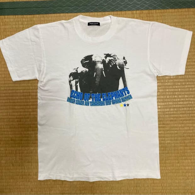 언더커버 에레반트기 코끼리 그래픽 티셔츠 화이트