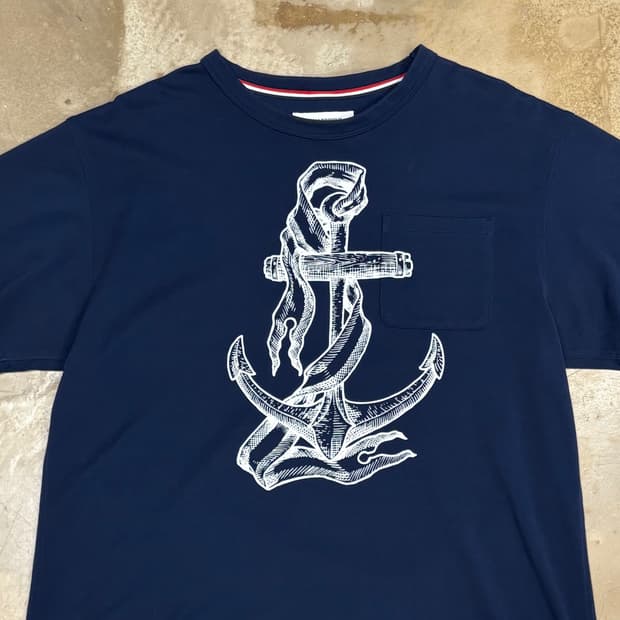 4 톰브라운 마린닻 네이비 반팔티