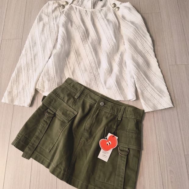 [새상품] 힙한 무드 가득! 사이다(CIDER) 카고 포켓 미니스커트 (