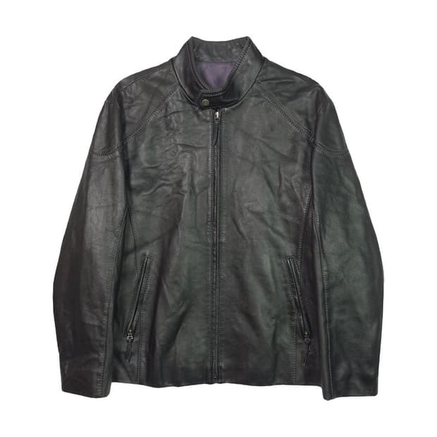 TNGT 리얼 램스킨 싱글 자켓 L