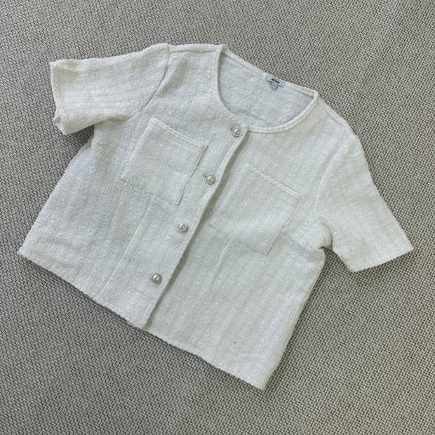 L-XL afinar 여자 트위드 자켓 0415D