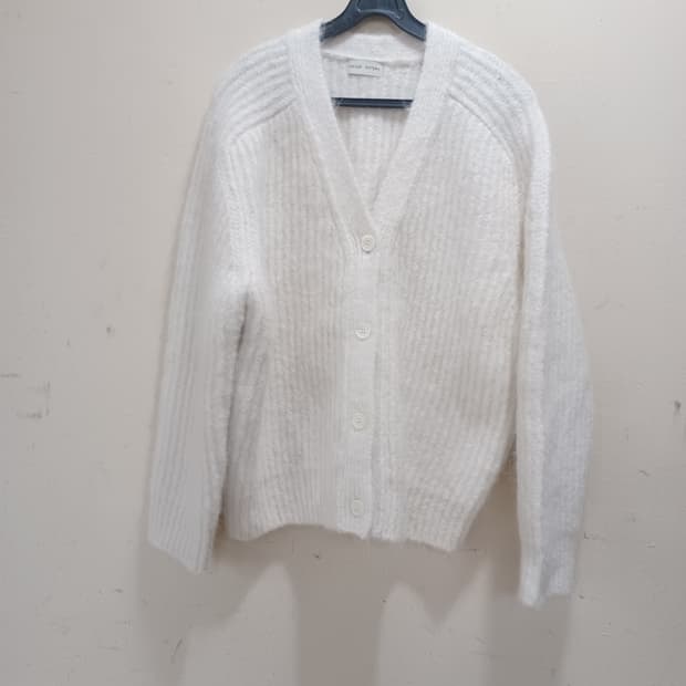 FACADE PATTERN 파사드 패턴 아이보리색 알파카 가디건 