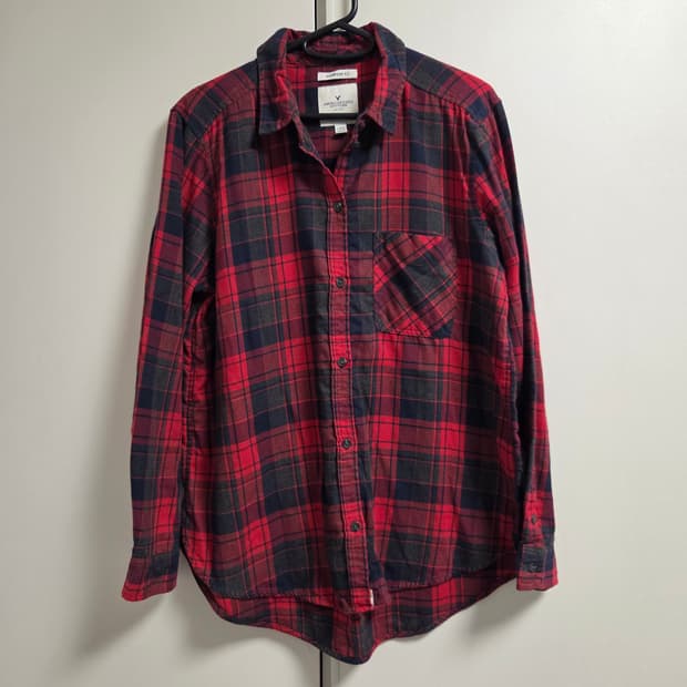 American Eagle 플란넬 체크 셔츠 L(100)