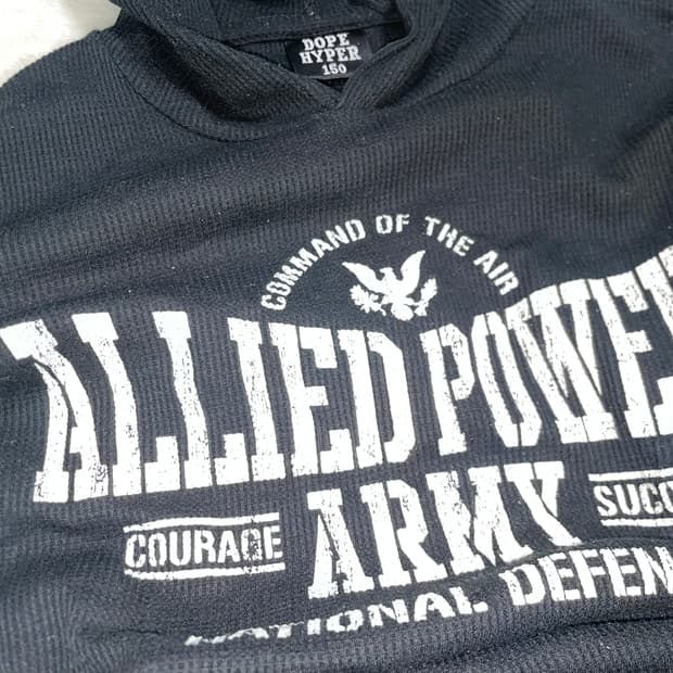 Japanese vintage waffle hoodie