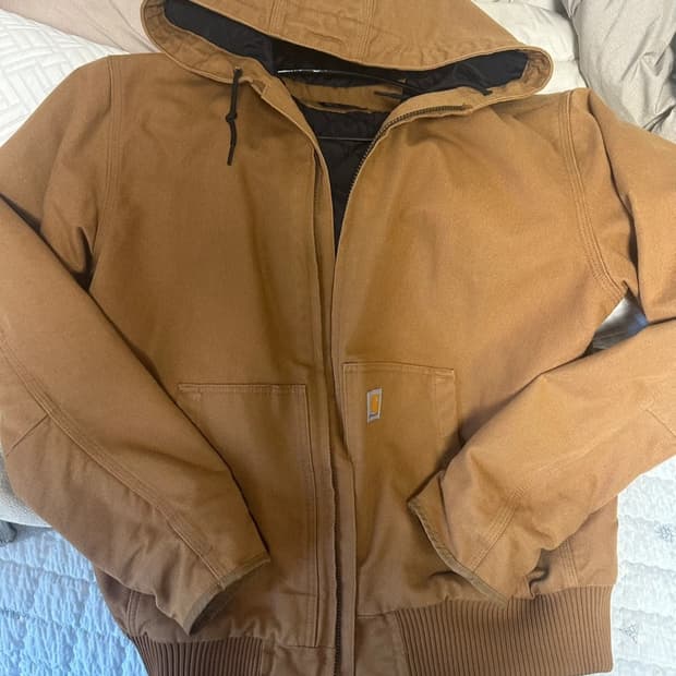 칼하트 j130 샌드스톤 워시드 덕 액티브 워크 자켓