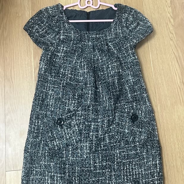 트위드 체크 원피스 히메 갸루 모리걸