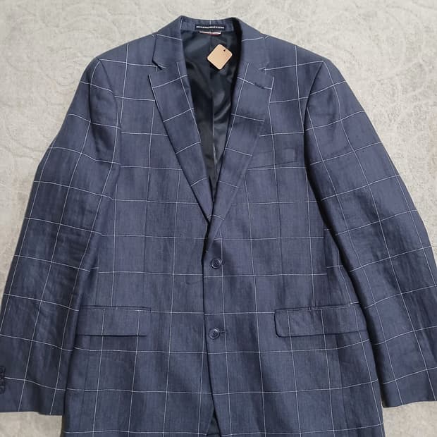 *타미힐피거 윈도우페인 체크 자켓 XL