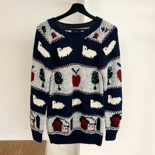 울리치 캐시미어 자카드 스웨터