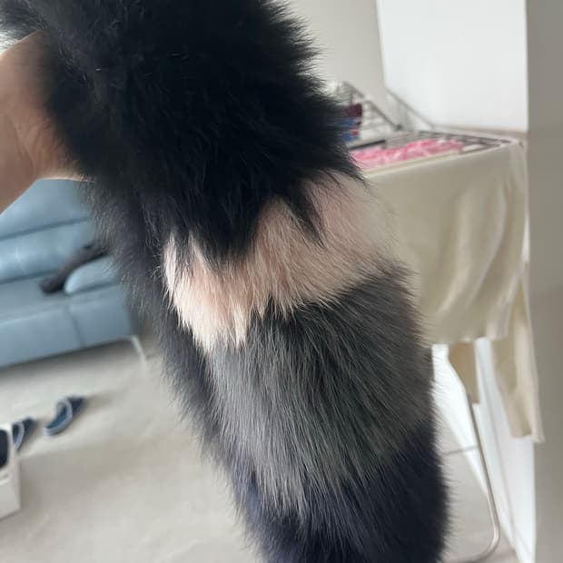 발렌시아 폭스 퍼 머플러 새상품