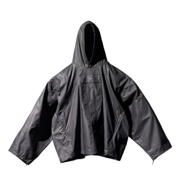 이지 갭 엔지니어드 바이 발렌시아가 코티드 코튼 아노락 블랙 L