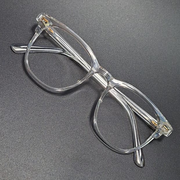 TR1801 골드 리벳 투명 클리어 안경테 51mm 일본 수입 패션