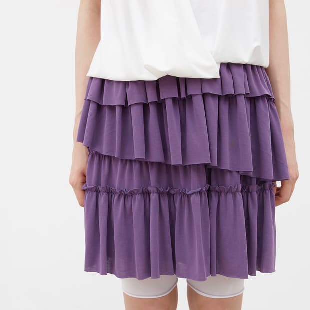 Layered frill skirt (purple)