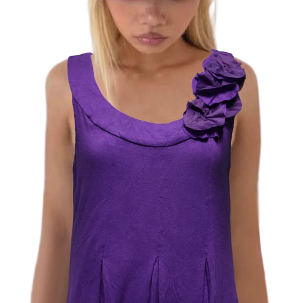 Purple Floral Corsage sleeveless