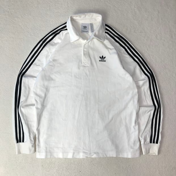 아디다스 화이트 카라 롱슬리브