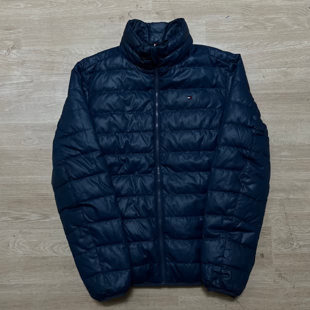 타미힐피거 스몰플래그 경량패딩 점퍼 [네이비] L/100