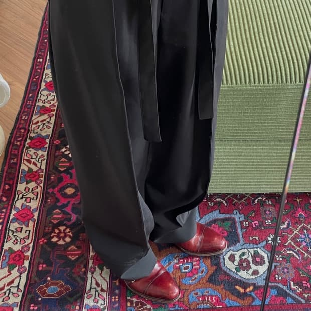 cos 울 트라우저 다크브라운 34