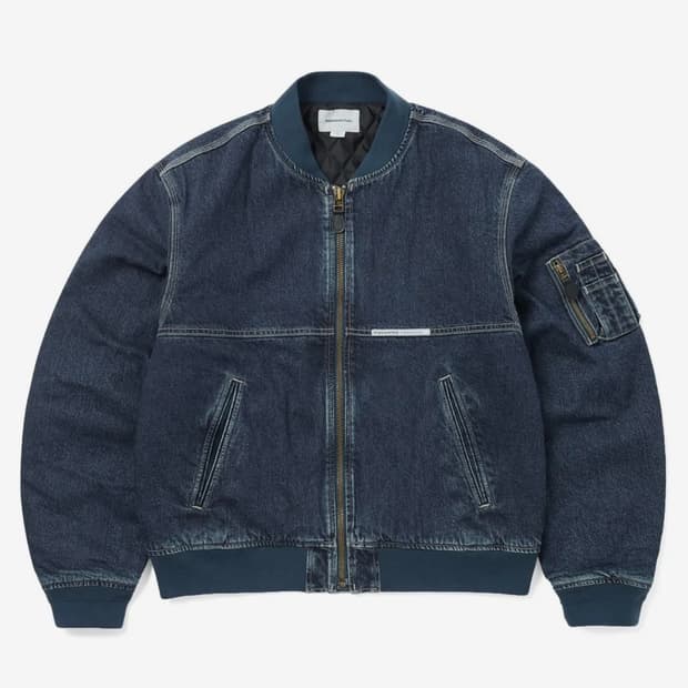 디스이즈네버댓 데님 봄버 Denim Bomber Jacket Blue