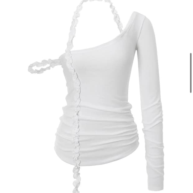 쓰리타임즈 rosy drop top white S 새상품