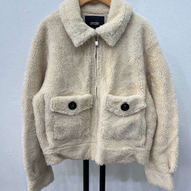 정품) maje 마쥬 가죽 뽀글이 자켓 2