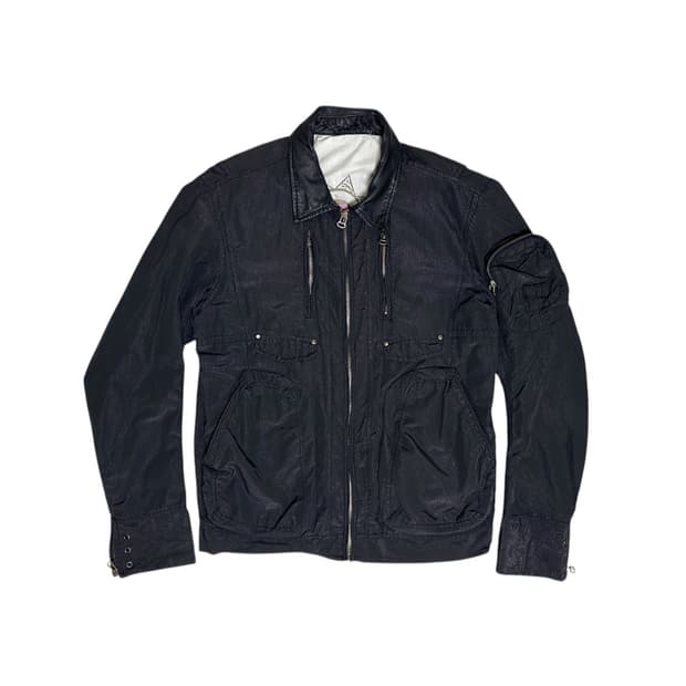 디젤 나일론 메탈리카 봄버 자켓 블랙