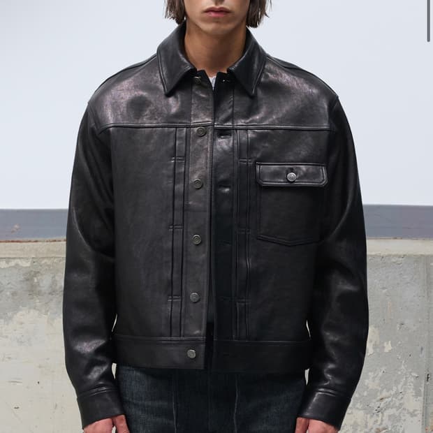 도프제이슨 프리미엄 트러커 가죽자켓 xxl 판매해요