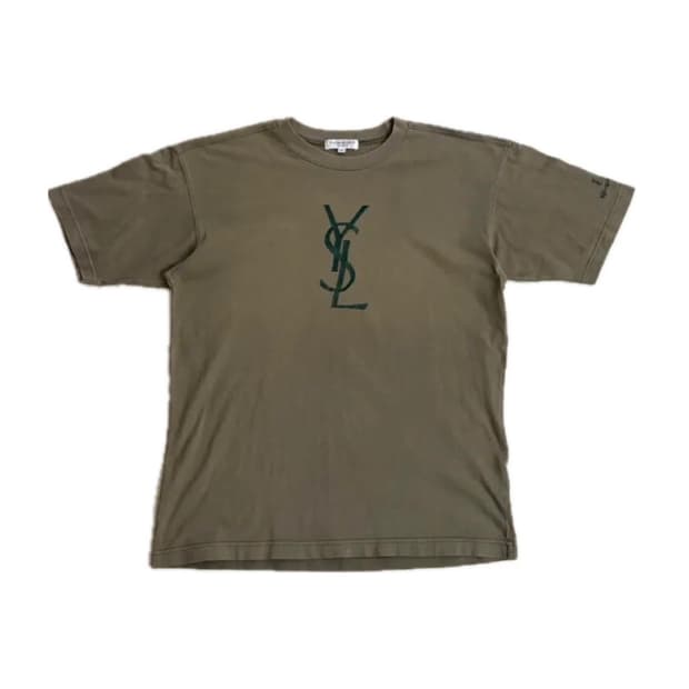 Ysl pour homme 90s 자수로고  t shirt (m)