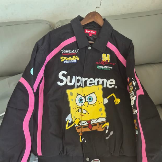 (XL)슈프림 x 스펀지밥 제프해밀턴 레이싱자켓