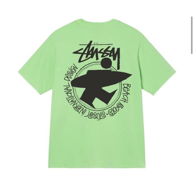 스투시 비치 루트 티셔츠 그린 피그먼트 반팔티 사이즈 L Stussy B
