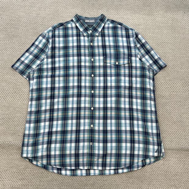 노티카 체크 하프 셔츠 r3806