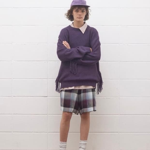 언유즈드 22s/s  실크 프린지 니트