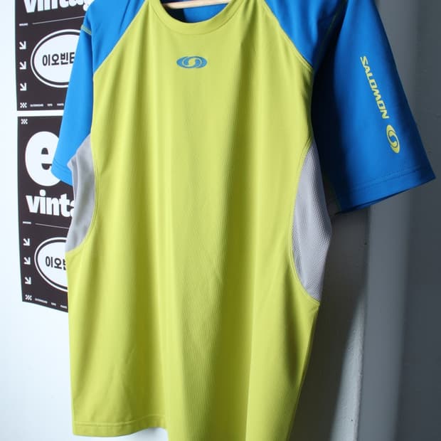 (L-XL) 살로몬 반팔 티셔츠 새상품 기능성 컬러믹스-H34458
