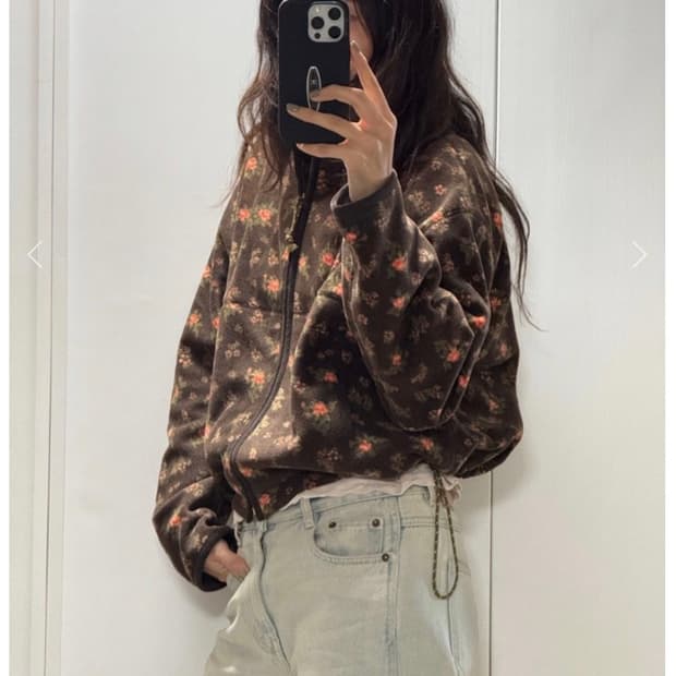 Soft Fleece Jacket Flower  프리터 fritur