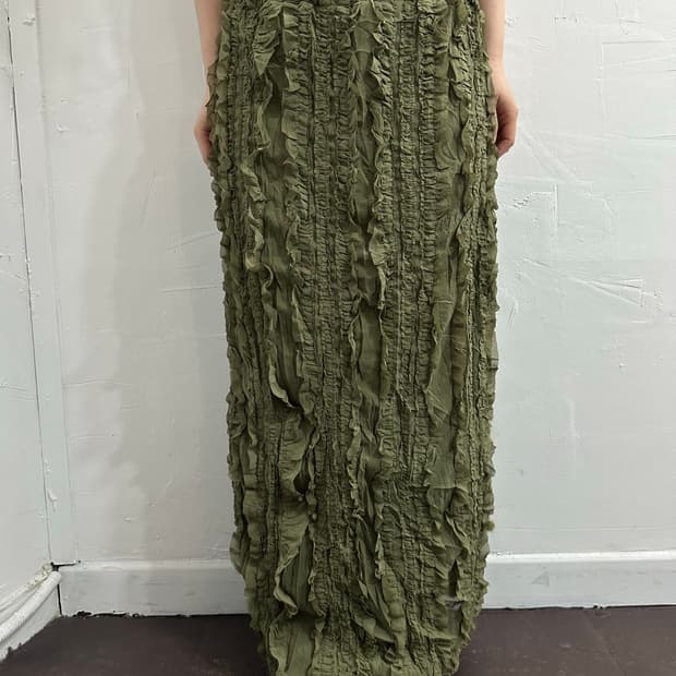 samansa mos2 frill long skirt