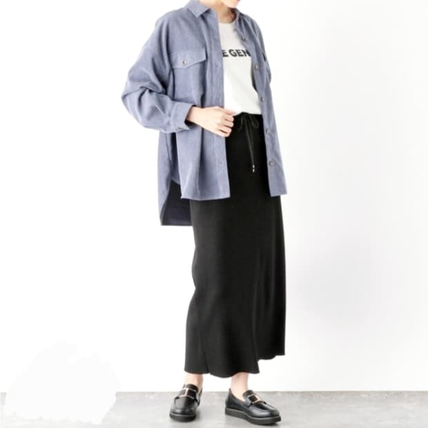 오버핏 블루 롱셔츠 남방 77 88 빅사이즈