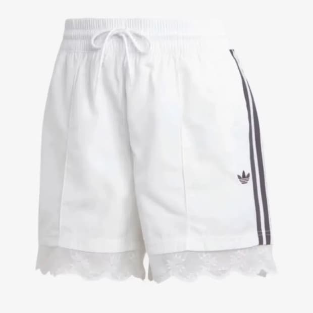 아디다스 레이스 트림 삼선 쇼츠 화이트 us-s