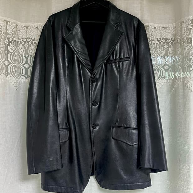 (희소) 아르마니 꼴레지오니 레더 자켓