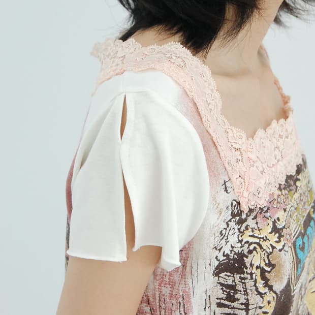 Lyon deux shirring top