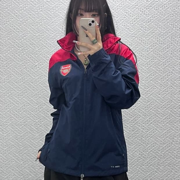 나이키 올드스쿨 레트로 스포티 아스날 바람막이 자켓 M C10594