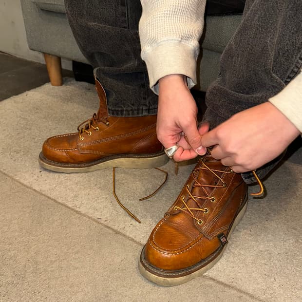 Thorogood USA moc toe leather boots (9)