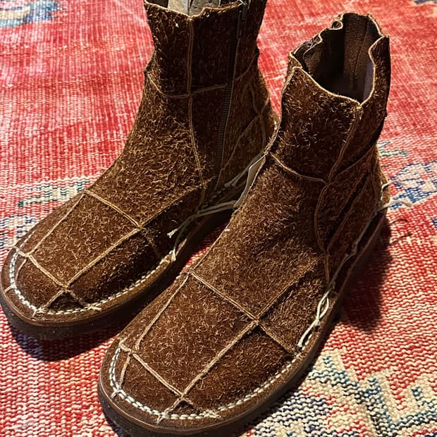 아크네 스튜디오 패치워크 스웨이드 부츠 44