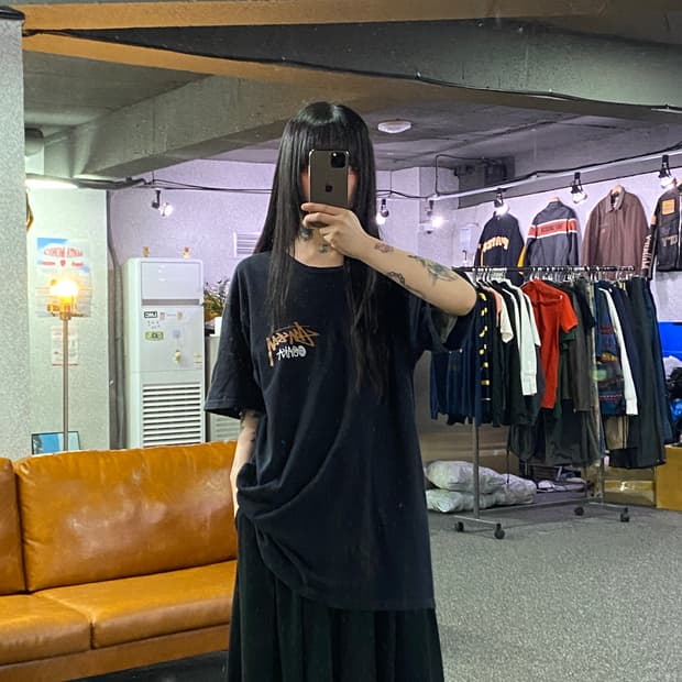 스투시 챕터 블랙 반팔 B4696