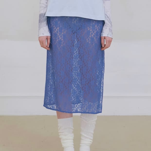 POEV 레이스 레이어드 스커트