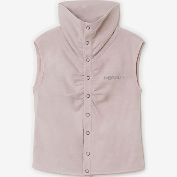 허그유어스킨 플리스 터틀넥 베스트 (핑크)