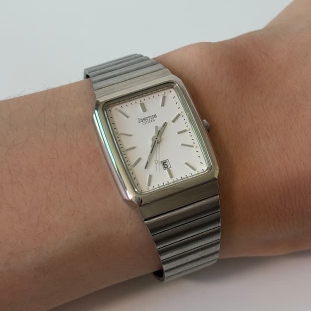 1980s Junction Silver Square Quartz