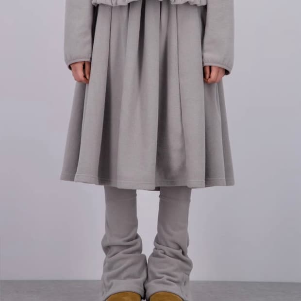 로액슈얼 FLEECE MIDI WARMER SKIRT_MELANGE GR