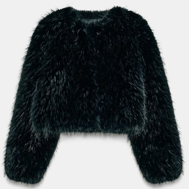 자라 페이크퍼 숏 코트 새상품